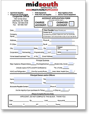 Mid-South Credit Application